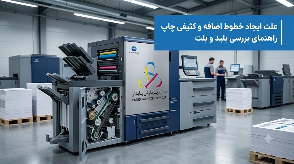 علت ایجاد خطوط اضافه و کثیفی پشت برگه | راهنمای بررسی بلید پاککننده و بلت ترنسفر کونیکا